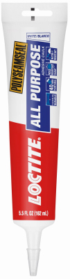 Polyseamseal All Purpose Adhesive Caulk, White, 5.5 oz. Tube