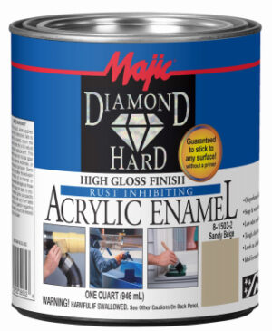 Diamondhard Anti-Rust Acrylic Paint, High Gloss Sandy Beige, Qt.