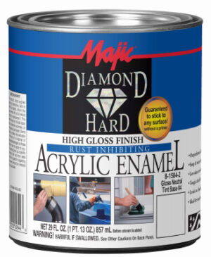 Diamondhard Anti-Rust Acrylic Paint, High Gloss, Neutral Tint Base 4, Qt.