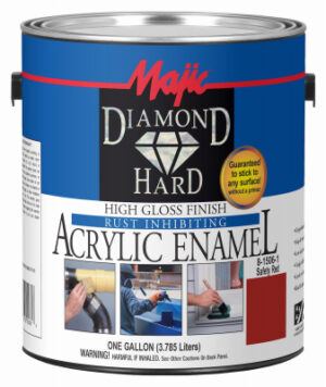 Diamondhard Anti-Rust Acrylic Paint, High Gloss Safety Red, Gallon