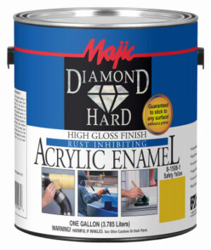 Diamondhard Anti-Rust Acrylic Paint, High Gloss Safety Yellow, Gallon
