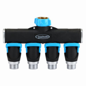4-Way Full-Flow Hose Connector, Metal