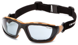 Carthage Safety Glasses, Gray Lens/Black & Tan Frame