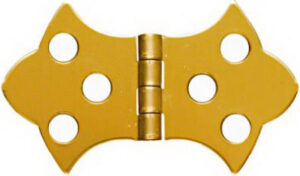 2-Pk., 1-5/16 x 2-1/4 In. Brass Decorative Hinges
