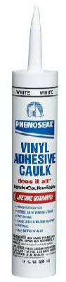 Phenoseal Vinyl Caulk, Clear, 10-oz.