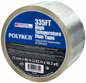 High Temperature Flue Insulation Foil Tape, Silver, 3 In. x 50 Yd.