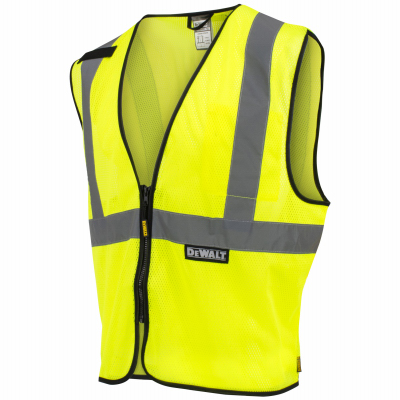 Hi-Vis Safety Vest, Zip Close, M