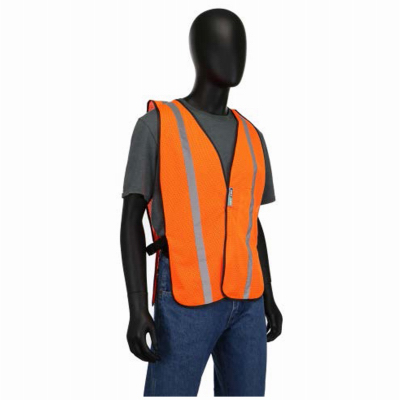 Hi-Viz Orange Mesh Safety Vest, One Size