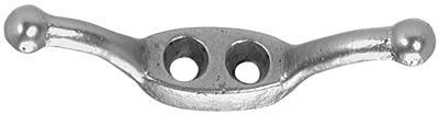 Rope Cleat, Nickel Plated, 6-In.