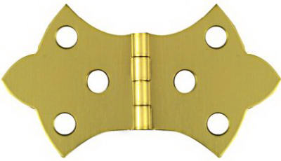 2-Pk., 1-11/16 x 3-1/16 In. Brass Decorative Hinges