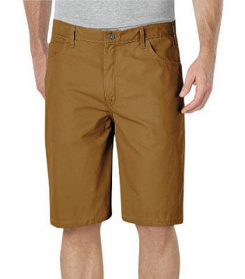 Carpenter Shorts, Relaxed Fit, Sanded Duck, Brown Duck, Men's 42x11 in. Inseam