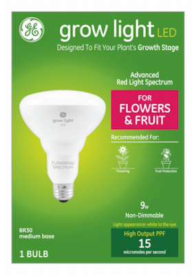 LED Horticultural Grow Light, BR30, 9 Watt