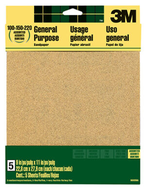 Aluminum Oxide Sandpaper, 150-Grit, 9 x 11 In., 5-Pk.