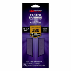 Sandblaster Sandpaper, 3-2/3 In. x 9 In., 180 Grit, 6-Pk