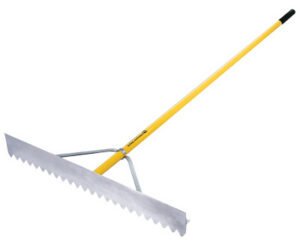 Asphalt Lute Rake, Aluminum, 36-In., 82-In. Handle