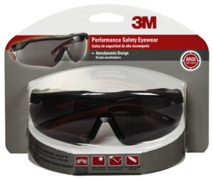 Performance Safety Glasses, Black/Red